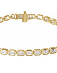 Emerald Bezel Tennis Bracelet - 6 CT