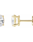 Oval Stud Earrings - 1CT