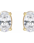 Oval Stud Earrings - 1CT